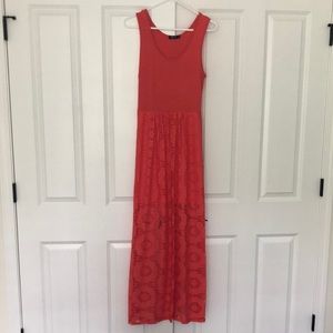 Coral maxi dress